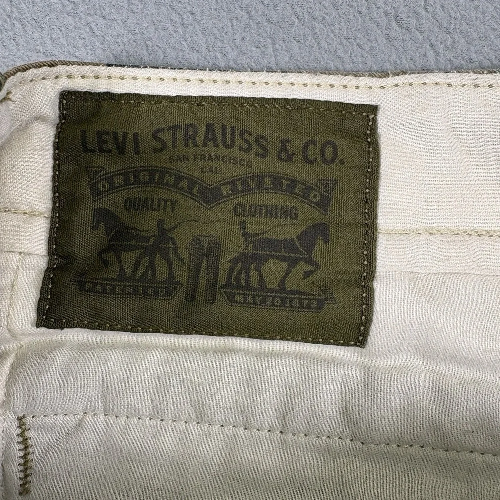 Levi's Pants Mens 34x32 Green Camo Chino 55688 Cotton Straight Casual Army